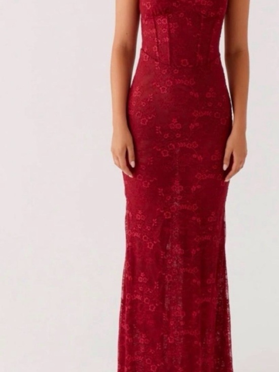 Peppermayo Dresses & Skirts - Peppermayo Red Lace Maxi Dress